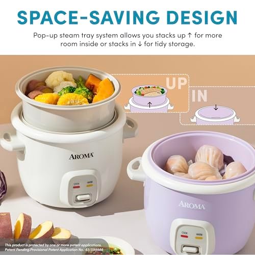 AROMA ARC-302CUL Rice Cooker Review Compact Design with Pop-Up Food Steamer