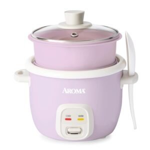 AROMA® CoreCoat Rice Cooker with Pop-Up Food Steaming Basket (4 Cups Cooked, 2 Cups Uncooked) AROMA® CoreCoat Rice Cooker with Pop-Up Food Steaming Basket (4 Cups Cooked, 2 Cups Uncooked)