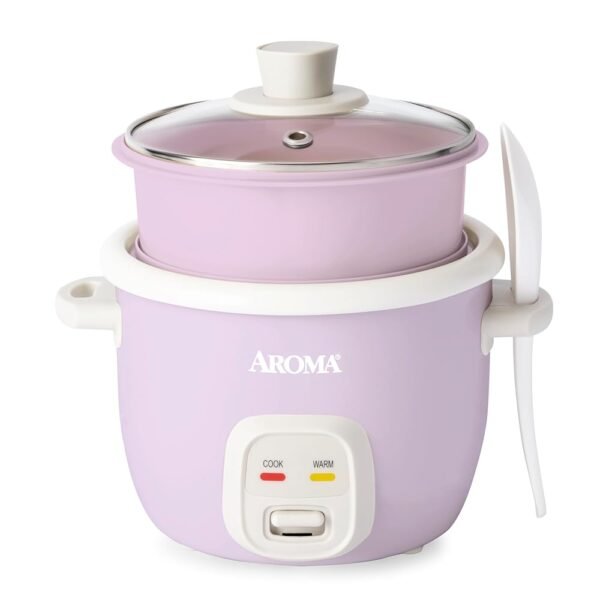 AROMA® CoreCoat Rice Cooker with Pop-Up Food Steaming Basket (4 Cups Cooked, 2 Cups Uncooked)