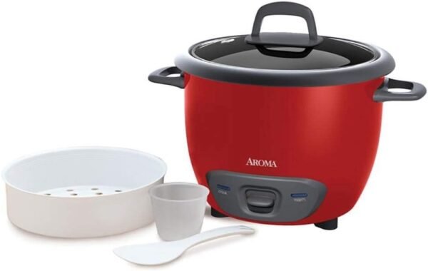 Aroma Housewares 14-Cup (Cooked) (7-Cup UNCOOKED) Pot Style Rice Cooker and Food Steamer (ARC-747-1NGR) , Red Aroma Housewares 14-Cup (Cooked) (7-Cup UNCOOKED) Pot Style Rice Cooker and Food Steamer (ARC-747-1NGR) , Red