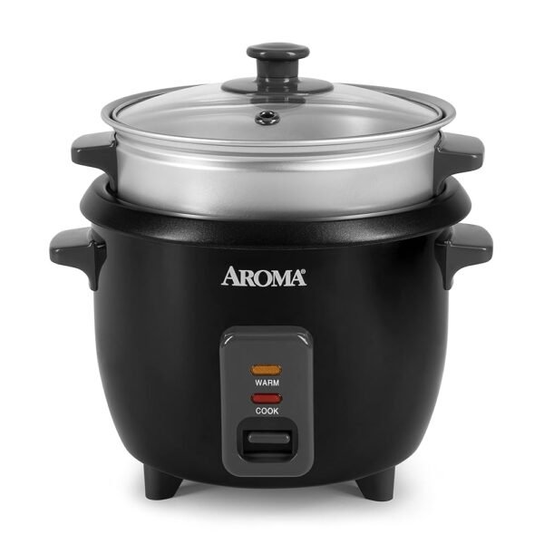 Aroma Housewares ARC-363-1NGB 3 Uncooked/6 Cups Cooked Rice Cooker, Steamer, Multicooker, 2-6 cups, Black Aroma Housewares ARC-363-1NGB 3 Uncooked/6 Cups Cooked Rice Cooker, Steamer, Multicooker, 2-6 cups, Black