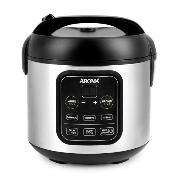 Aroma Housewares ARC-994SB Rice & Grain Cooker Slow Cook, Steam, Oatmeal, Risotto, 8-cup cooked/4-cup uncooked/2Qt, Stainless Steel Aroma Housewares ARC-994SB Rice & Grain Cooker Slow Cook, Steam, Oatmeal, Risotto, 8-cup cooked/4-cup uncooked/2Qt, Stainless Steel