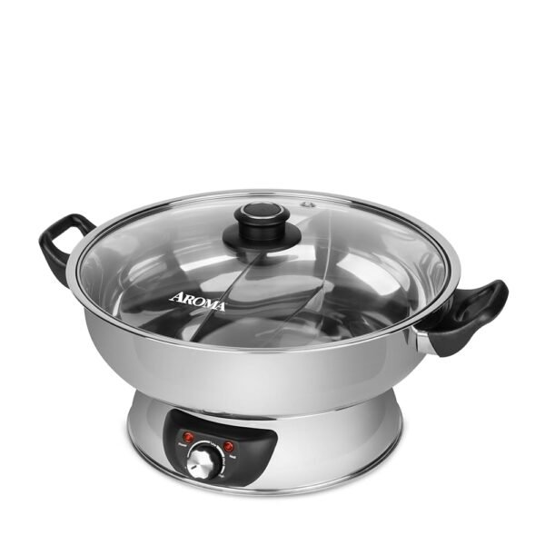 Aroma Housewares ASP-610 Dual-Sided Shabu Hot Pot, 5Qt, Stainless Steel Aroma Housewares 3 Uncooked/6 Cups Cooked Rice Cooker, Steamer, Multicooker, 2-6 cups, Black Aroma Housewares ASP-610 Dual-Sided Shabu Hot Pot, 5Qt, Stainless Steel Aroma Housewares 3 Uncooked/6 Cups Cooked Rice Cooker, Steamer, Multicooker, 2-6 cups, Black