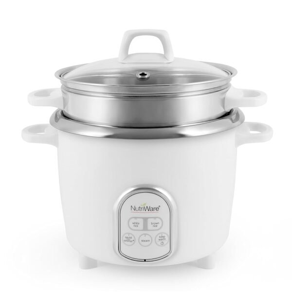 Aroma Housewares NutriWare 14-Cup (Cooked) Digital Rice Cooker and Food Steamer, White Aroma Housewares NutriWare 14-Cup (Cooked) Digital Rice Cooker and Food Steamer, White