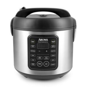 AROMA Professional Digital Rice Cooker, 10-Cup (Uncooked) / 20-Cup (Cooked), Multicooker, Slow Cooker, Steamer, Oatmeal Cooker, Egg Cooker, STS, 5 Qt, Black, ARC-5200SB AROMA Professional Digital Rice Cooker, 10-Cup (Uncooked) / 20-Cup (Cooked), Multicooker, Slow Cooker, Steamer, Oatmeal Cooker, Egg Cooker, STS, 5 Qt, Black, ARC-5200SB