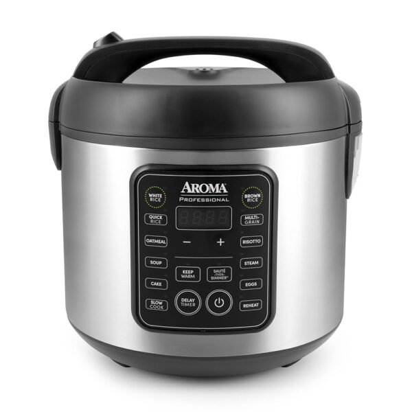 AROMA Professional Digital Rice Cooker, 10-Cup (Uncooked) / 20-Cup (Cooked), Multicooker, Slow Cooker, Steamer, Oatmeal Cooker, Egg Cooker, STS, 5 Qt, Black, ARC-5200SB AROMA Professional Digital Rice Cooker, 10-Cup (Uncooked) / 20-Cup (Cooked), Multicooker, Slow Cooker, Steamer, Oatmeal Cooker, Egg Cooker, STS, 5 Qt, Black, ARC-5200SB