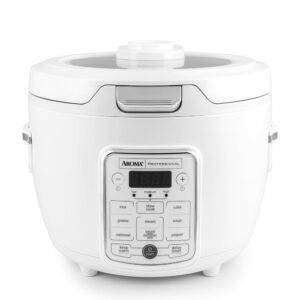 AROMA® Professional Digital Rice Cooker, 10-Cup (Uncooked) / 20-Cup (Cooked), Slow Cooker, Multicooker, Steamer, Oatmeal Cooker, Auto Keep Warm, Sauté-then-Simmer®, 4 Qt, White,... AROMA® Professional Digital Rice Cooker, 10-Cup (Uncooked) / 20-Cup (Cooked), Slow Cooker, Multicooker, Steamer, Oatmeal Cooker, Auto Keep Warm, Sauté-then-Simmer®, 4 Qt, White,...
