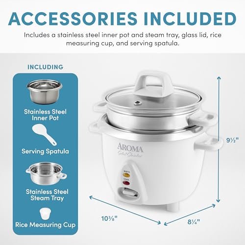 AROMA Rice Cooker ARC-753-1SG Review Compact Stainless Steel Design with Steamer Feature