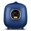 Bear Mini Rice Cooker 2 Cups Uncooked, 1.2L Portable Non-Stick Small Travel Rice Cooker, BPA Free, One Button to Cook and Keep Warm Function, Blue
