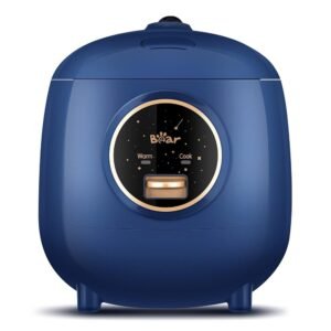 Bear Mini Rice Cooker 2 Cups Uncooked, 1.2L Portable Non-Stick Small Travel Rice Cooker, BPA Free, One Button to Cook and Keep Warm Function, Blue Bear Mini Rice Cooker 2 Cups Uncooked, 1.2L Portable Non-Stick Small Travel Rice Cooker, BPA Free, One Button to Cook and Keep Warm Function, Blue