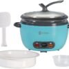 Blue Rice Cooker 1L Grains,Oatmeal,Cereals Cooker,Rice Warmer Steamer,Small Mini Rice Cooker Removable Nonstick Pot,Full View Glass Lid,Stand Plastic Knob Blue Rice Cooker 1L Grains,Oatmeal,Cereals Cooker,Rice Warmer Steamer,Small Mini Rice Cooker Removable Nonstick Pot,Full View Glass Lid,Stand Plastic Knob