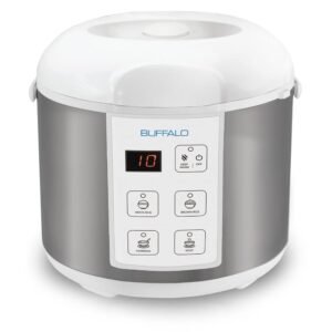 Buffalo Classic Rice Cooker with Clad Stainless Steel Inner Pot - Electric Rice Cooker for White/Brown Rice, Grain - Easy-to-clean, Non-Toxic & Non-Stick, Auto Warmer (5 Cup) Buffalo Classic Rice Cooker with Clad Stainless Steel Inner Pot - Electric Rice Cooker for White/Brown Rice, Grain - Easy-to-clean, Non-Toxic & Non-Stick, Auto Warmer (5 Cup)