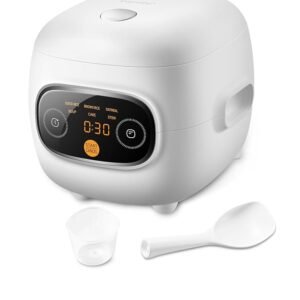 COMFEE' Mini Rice Cooker 4 Cups Cooked/2 Cups Uncooked, Portable Non-Stick rice maker, 24 hours Timer Delay, 6 Functions, Fast Cooker, Brown Rice, Oatmeal, White COMFEE' Mini Rice Cooker 4 Cups Cooked/2 Cups Uncooked, Portable Non-Stick rice maker, 24 hours Timer Delay, 6 Functions, Fast Cooker, Brown Rice, Oatmeal, White