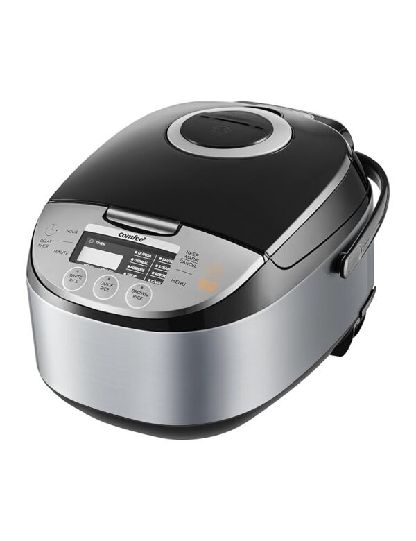 COMFEE' Rice Cooker 12 Cups Cooked/6 Cups Uncooked, Portable Non-Stick Rice Maker, Japanese Rice Cooker with Fuzzy Logic Technology, 24-Hour Timer Delay, 11 Presets, Steamer,...