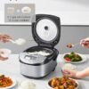 Comfee Rice Cooker Review Compact 6-Cup Fuzzy Logic Cooker with 11 Presets
