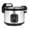 Commercial Stainless Steel Rice Cooker - Professional 64 Cup Cooked (32 Cup Uncooked) Rice Maker Cooker With Non Stick Pot & Hinged Lid - Includes a Rice Measuring Cup & Rice Scoop