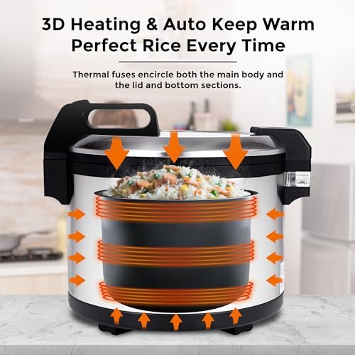 Commercial Stainless Steel Rice Cooker TK Tartle Kitchen Review for Large Capacity Cooking