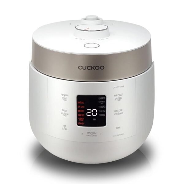 CUCKOO CRP-ST0609FW 6-Cup (Uncooked) / 12-Cup (Cooked) Twin Pressure Rice Cooker & Warmer with Nonstick Inner Pot, 16 Menu Options, 3 Voice Guide, Auto Clean (White) CUCKOO CRP-ST0609FW 6-Cup (Uncooked) / 12-Cup (Cooked) Twin Pressure Rice Cooker & Warmer with Nonstick Inner Pot, 16 Menu Options, 3 Voice Guide, Auto Clean (White)