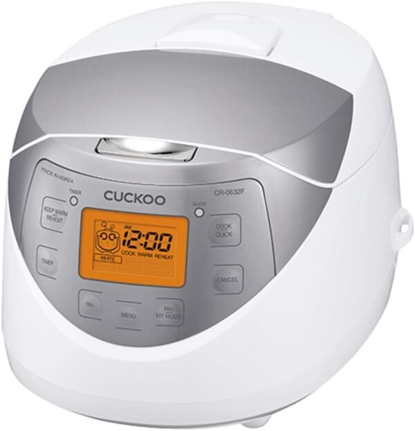 CUCKOO Rice Cooker 6 Cup Uncooked / 12 Cup Cooked, Korean Fuzzy Logic Rice Cooker Small with Delay Timer & Keep Warm Setting, Versatile Food Steamer for Cooking, Non-Stick Inner...