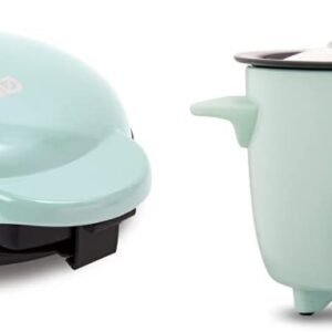 DASH 8” Express Electric Round Griddle & Snacks - Aqua & Mini Rice Cooker Steamer with Removable Nonstick Pot, Keep Warm Function & Recipe Guide, 2 cups, Aqua DASH 8” Express Electric Round Griddle & Snacks - Aqua & Mini Rice Cooker Steamer with Removable Nonstick Pot, Keep Warm Function & Recipe Guide, 2 cups, Aqua