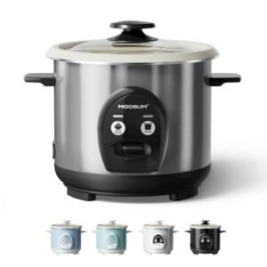 Electric Rice Cooker with One Touch for Asian Japanese Sushi Rice, 3-cup Uncooked/6-cup Cooked, Fast&Convenient Cooker with Ceramic Nonstick inner pot, Stainless Steel Housing... Electric Rice Cooker with One Touch for Asian Japanese Sushi Rice, 3-cup Uncooked/6-cup Cooked, Fast&Convenient Cooker with Ceramic Nonstick inner pot, Stainless Steel Housing...