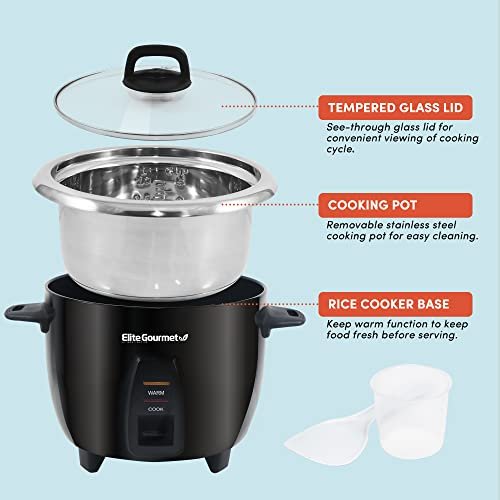 Elite Gourmet ERC2001BX Rice Cooker Review Perfect Fluffy Rice and Stainless Steel Pot Benefits