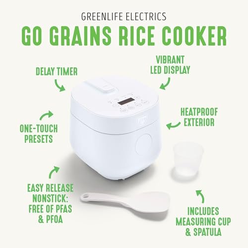GreenLife Go Grains Rice Cooker Review Healthy Ceramic Nonstick Cooking Made Easy
