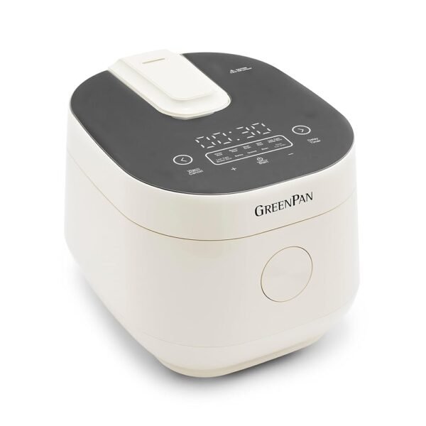 GreenPan Carb Reducing Electric Rice Cooker, 4 Cups Uncooked/8 Cooked Rice, 10 Presets, LED Display, Healthier Meals, Delay Timer, PFAS-Free Ceramic Nonstick Removable Bowl,...