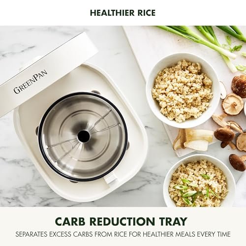 GreenPan Elite Rice Cooker Review Innovative Carb Reduction and Ceramic Nonstick Features Explored