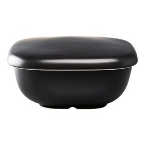 HARIO GO-2B Rice Pot, Microwave Safe, Black, 2 Pieces, Made in Japan HARIO GO-2B Rice Pot, Microwave Safe, Black, 2 Pieces, Made in Japan