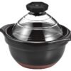 Hario "Gohan Gama" Glass Lid Ceramic Rice Cooker, 3-Cup