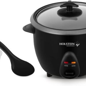 Holstein Housewares 8-Cup Rice Cooker, Black - Convenient and User Friendly with Warm and Cook Function, Ideal for Rice, Quinoa, Oatmeal, Stews and Grains Holstein Housewares 8-Cup Rice Cooker, Black - Convenient and User Friendly with Warm and Cook Function, Ideal for Rice, Quinoa, Oatmeal, Stews and Grains
