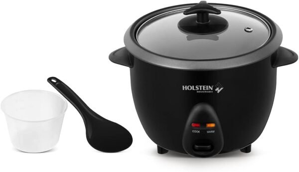 Holstein Housewares 8-Cup Rice Cooker, Black - Convenient and User Friendly with Warm and Cook Function, Ideal for Rice, Quinoa, Oatmeal, Stews and Grains Holstein Housewares 8-Cup Rice Cooker, Black - Convenient and User Friendly with Warm and Cook Function, Ideal for Rice, Quinoa, Oatmeal, Stews and Grains