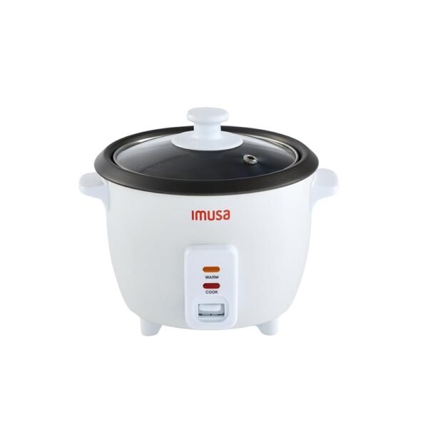 IMUSA USA GAU-00011 Electric Nonstick Rice Cooker 3-Cup (Uncooked) 6-Cup (Cooked), White IMUSA USA GAU-00011 Electric Nonstick Rice Cooker 3-Cup (Uncooked) 6-Cup (Cooked), White