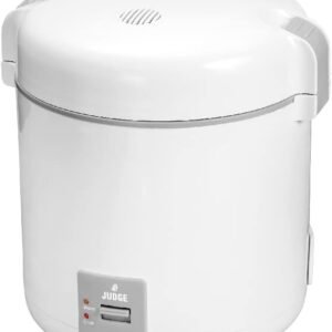 Judge Small Electric Rice Cooker - Fully Automatic, for 2 Servings, Removable Non-Stick Rice Pot, Measuring Cup & Ladle, PFOA Free, Keep Warm Function Judge Small Electric Rice Cooker - Fully Automatic, for 2 Servings, Removable Non-Stick Rice Pot, Measuring Cup & Ladle, PFOA Free, Keep Warm Function