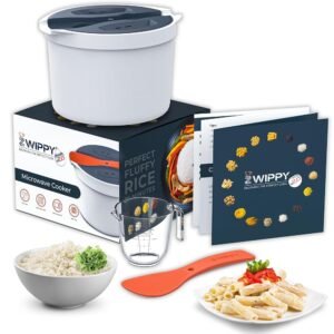 Microwave Rice Cooker Steamer and Pasta Cooker with Strainer - Mess-Free Design, Dishwasher Safe, Cooks Up to 8 Cups Microwave Rice Cooker Steamer and Pasta Cooker with Strainer - Mess-Free Design, Dishwasher Safe, Cooks Up to 8 Cups