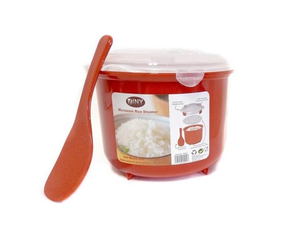 Microwave Rice Steamer Cooker BPA Free 2.6L Red Microwave Rice Steamer Cooker BPA Free 2.6L Red