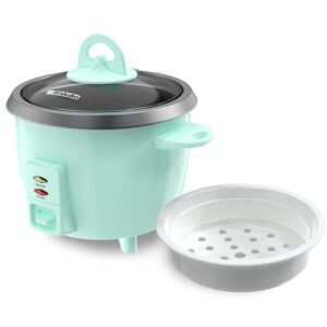 Mishcdea Small Rice Cooker 3 Cups Uncooked, Electric Mini Rice Cooker with Steamer Basket, Removable Nonstick Pot, 12H Automatic Keep Warm, for Rice, Soups, Stews, Grains,... Mishcdea Small Rice Cooker 3 Cups Uncooked, Electric Mini Rice Cooker with Steamer Basket, Removable Nonstick Pot, 12H Automatic Keep Warm, for Rice, Soups, Stews, Grains,...
