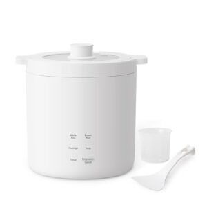 Olayks Mini Rice Cooker 2 Cup Uncooked, Small Electric Cooker, with 4 Cooking Functions, 24 Hour Preset and Heat Preservation, Anti Scald Carry Handle Olayks Mini Rice Cooker 2 Cup Uncooked, Small Electric Cooker, with 4 Cooking Functions, 24 Hour Preset and Heat Preservation, Anti Scald Carry Handle