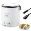 OSBA Mini Rice Cooker, 1L Small Rice Cooker 2 Cup-uncooked Travel Rice Maker 12V for Car with Steamer, Auto Keep Warm Suitable For 1-2 People, White OSBA Mini Rice Cooker, 1L Small Rice Cooker 2 Cup-uncooked Travel Rice Maker 12V for Car with Steamer, Auto Keep Warm Suitable For 1-2 People, White