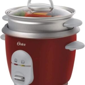 Oster 6-Cup Rice Cooker with Steamer, Red (004722-000-000) Oster 6-Cup Rice Cooker with Steamer, Red (004722-000-000)
