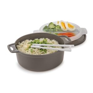 PrepSolutions Microwave Ramen Bowl, 4-Piece, Gray PrepSolutions Microwave Ramen Bowl, 4-Piece, Gray
