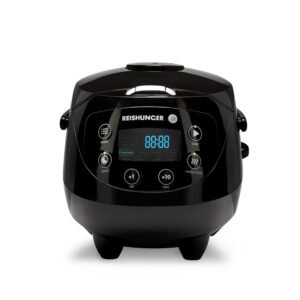 Reishunger Digital Mini Rice Cooker & Steamer, Black with Keep-Warm Function & Timer - 3.5 Cups - Small Rice Cooker Japanese Style with Ceramic Inner Pot - 8 Programs - 1-3 People Reishunger Digital Mini Rice Cooker & Steamer, Black with Keep-Warm Function & Timer - 3.5 Cups - Small Rice Cooker Japanese Style with Ceramic Inner Pot - 8 Programs - 1-3 People
