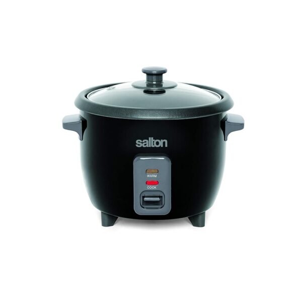 Salton 6 Cup Automatic Rice Cooker, 6 cups cooked / 3 cups Uncooked, Black, Stainless Steel Salton 6 Cup Automatic Rice Cooker, 6 cups cooked / 3 cups Uncooked, Black, Stainless Steel
