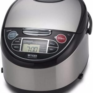Tiger Corporation JAX-T10U-K 5.5-Cup (Uncooked) Micom Rice Cooker with Food Steamer & Slow Cooker, Stainless Steel Black Tiger Corporation JAX-T10U-K 5.5-Cup (Uncooked) Micom Rice Cooker with Food Steamer & Slow Cooker, Stainless Steel Black