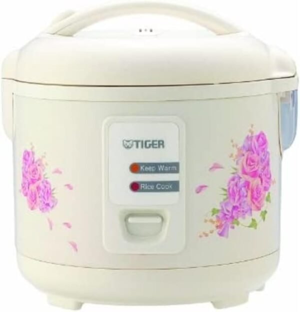 Tiger JAZ-A18U-FH 10-Cup (Uncooked) Rice Cooker and Warmer with Steam Basket, Floral White Tiger JAZ-A18U-FH 10-Cup (Uncooked) Rice Cooker and Warmer with Steam Basket, Floral White