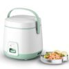 TLOG Mini Rice Cooker 2-Cup Uncooked(4-Cup cooked), Healthy Non-stick Coating 1.2L Small Rice Maker for 1-3 People, Portable Travel Fast Cooker with Steam Tray, Rice Maker for...