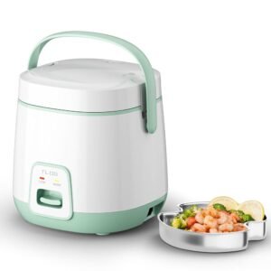 TLOG Mini Rice Cooker 2-Cup Uncooked(4-Cup cooked), Healthy Non-stick Coating 1.2L Small Rice Maker for 1-3 People, Portable Travel Fast Cooker with Steam Tray, Rice Maker for... TLOG Mini Rice Cooker 2-Cup Uncooked(4-Cup cooked), Healthy Non-stick Coating 1.2L Small Rice Maker for 1-3 People, Portable Travel Fast Cooker with Steam Tray, Rice Maker for...
