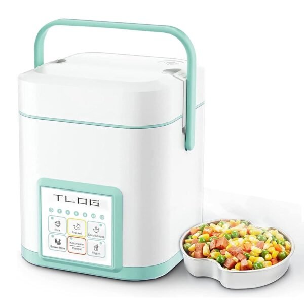TLOG Mini Rice Cooker 2.5 Cups Uncooked, Healthy Ceramic Coating Portable Rice Maker, 1.2L Travel Rice Pot Small for 1-3 People, Personal Rice maker, Food Steamer, Multi-cooker... TLOG Mini Rice Cooker 2.5 Cups Uncooked, Healthy Ceramic Coating Portable Rice Maker, 1.2L Travel Rice Pot Small for 1-3 People, Personal Rice maker, Food Steamer, Multi-cooker...