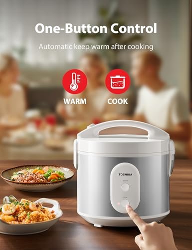 TOSHIBA Rice Cooker RC-10JH1UUS(S) Review Easy Cooking with Steamer and Non-Stick Pot